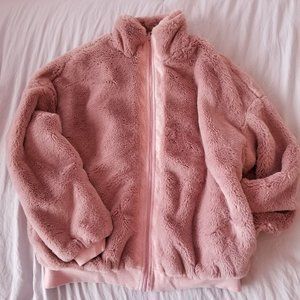 Listicle Faux Fur Cozy Jacket (Size S)